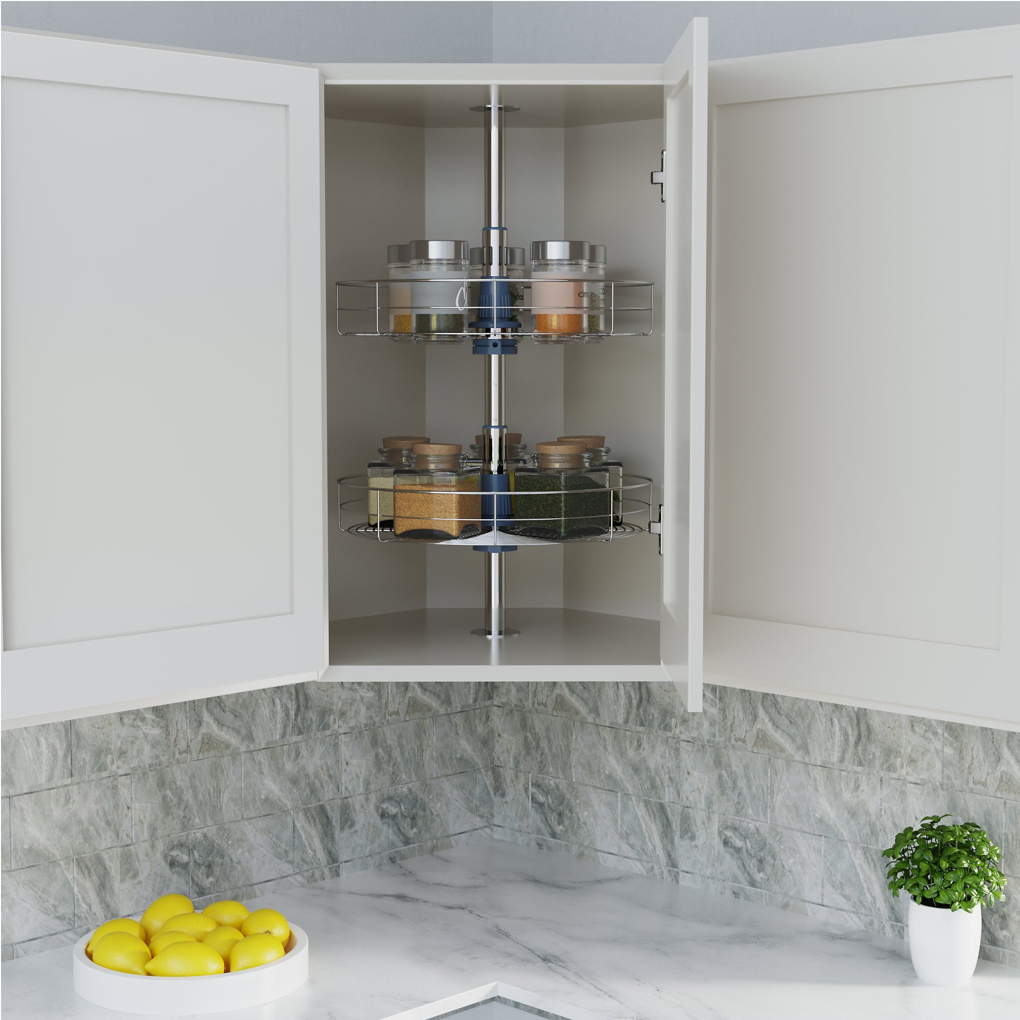 30"H Wall Corner Lazy Susan-4001 360D