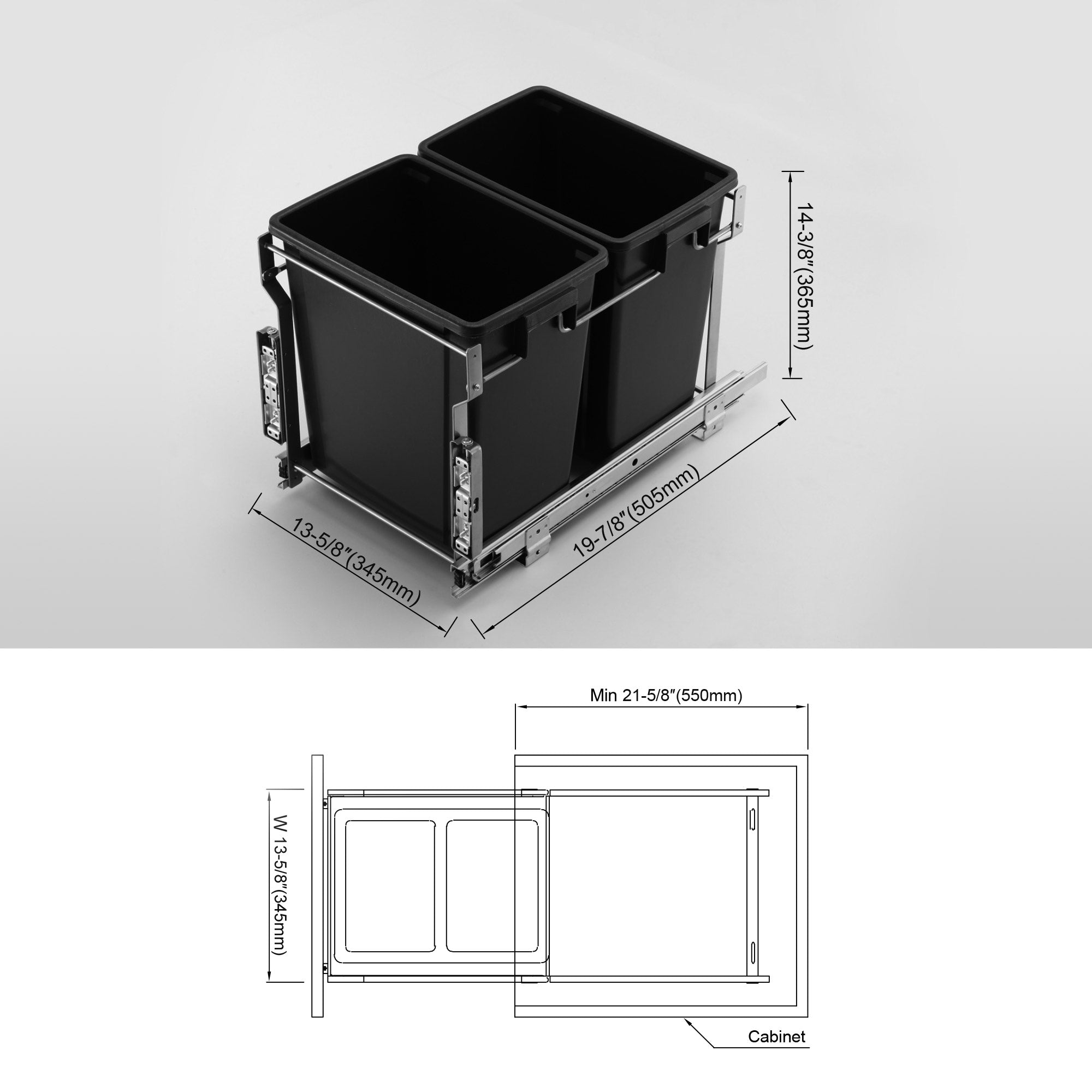 Pullout Waste Basket for B18-4002 0218