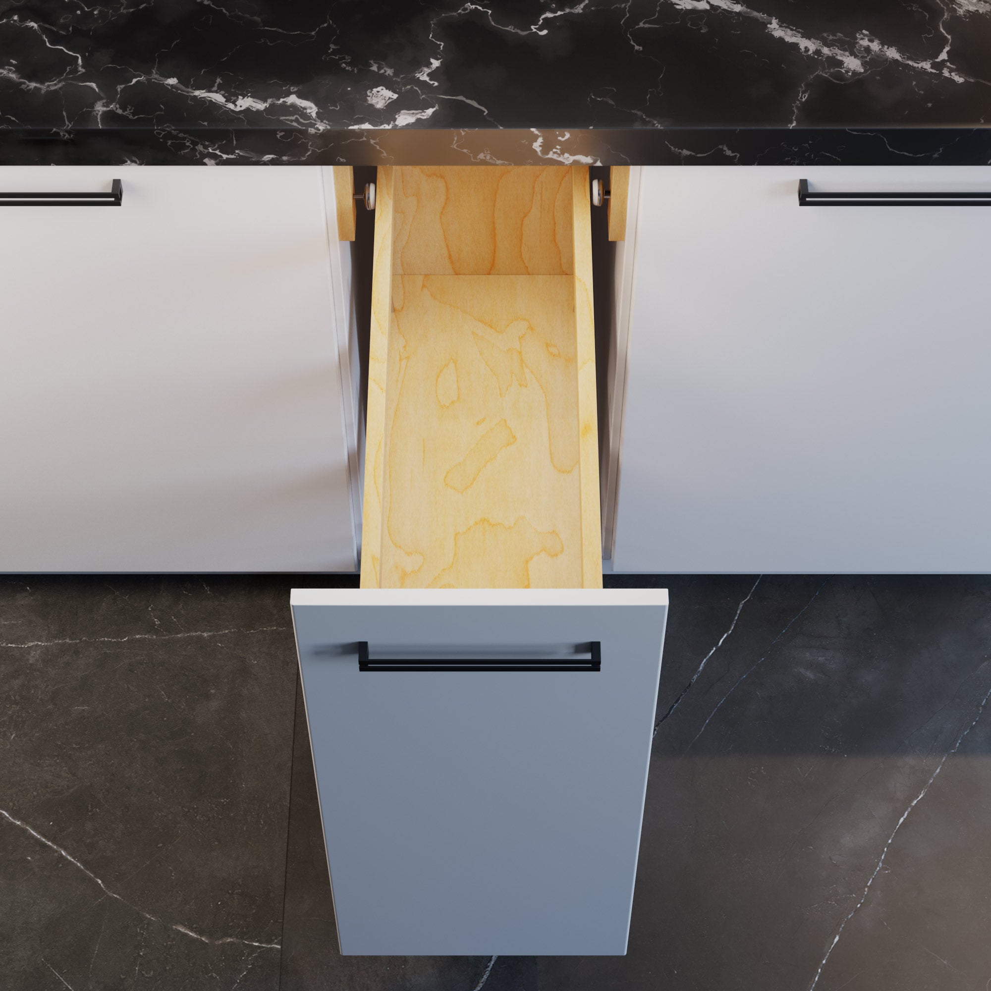 8" Base Pullout Organizer with Adjustable Shelves-4004 0824