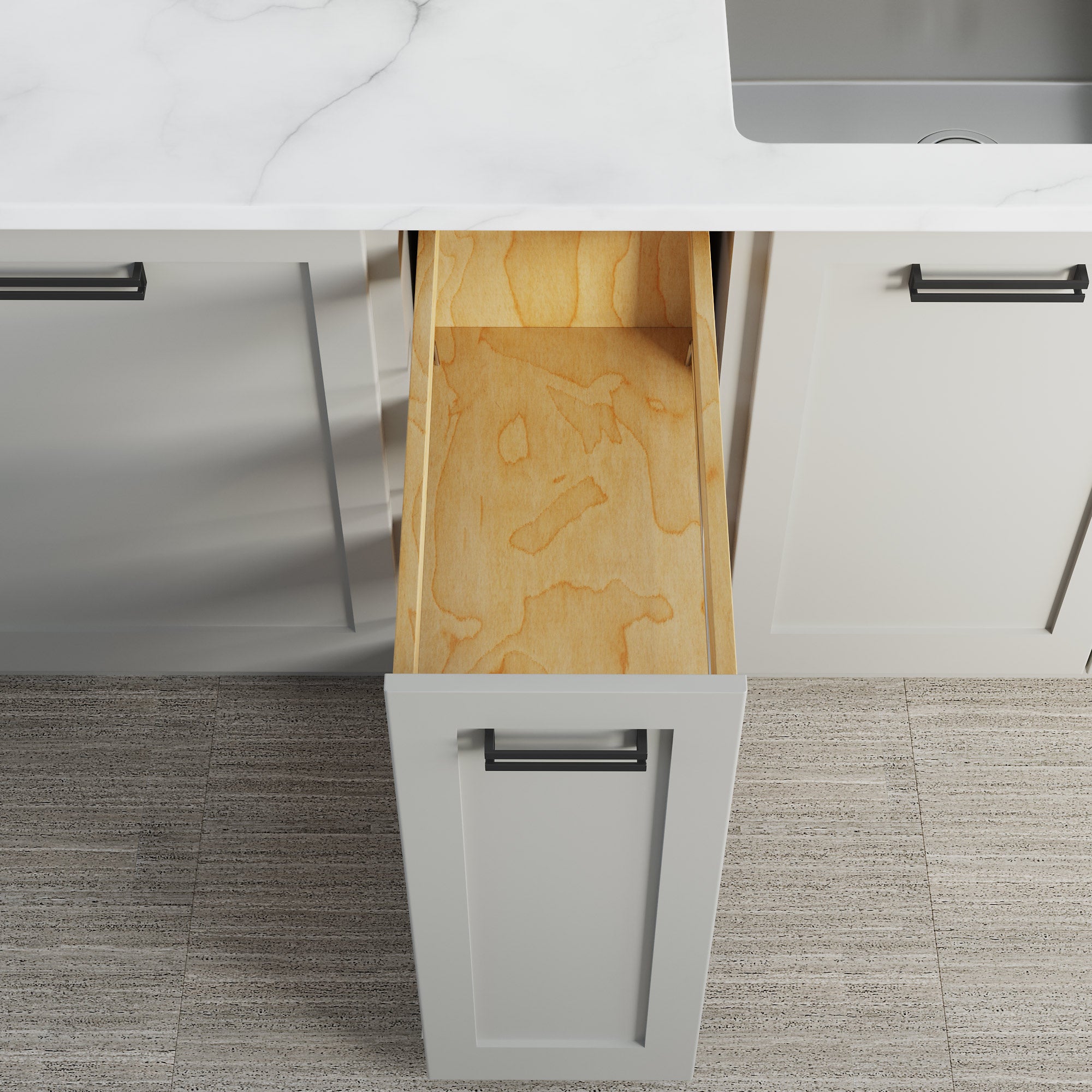 10" Base Pullout Organizer with Adjustable Shelvess-4004 1024