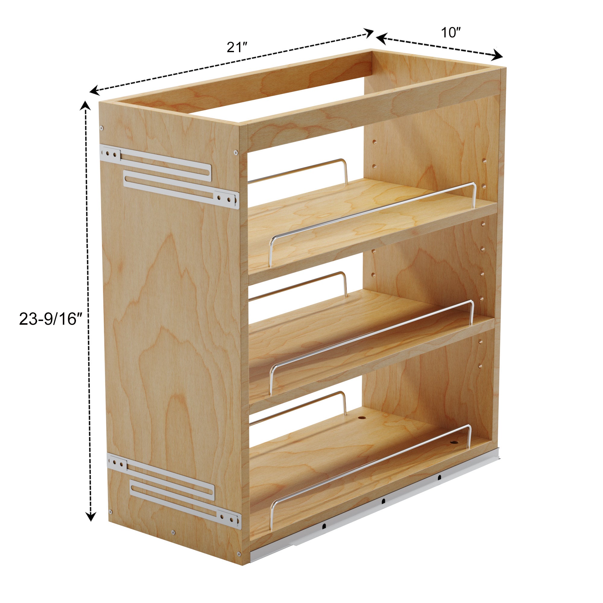 10" Base Pullout Organizer with Adjustable Shelvess-4004 1024