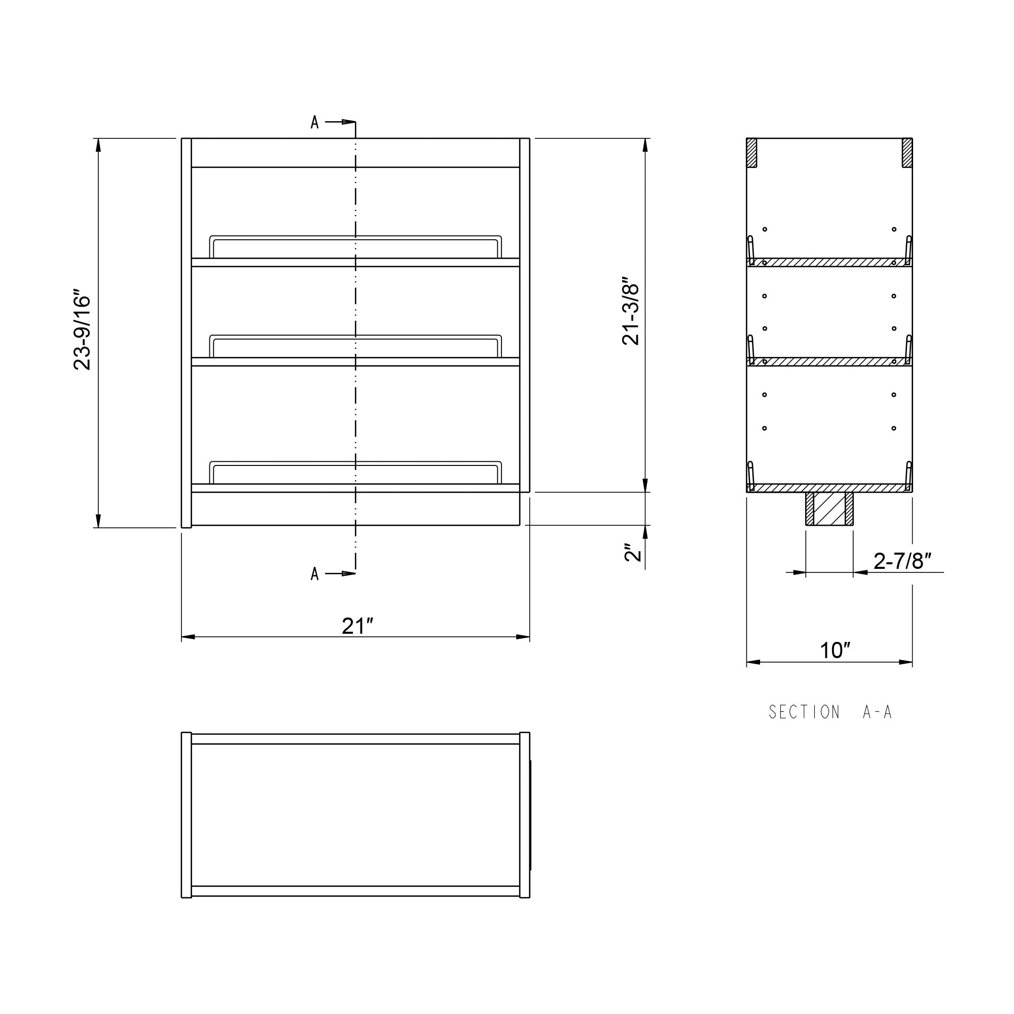 10" Base Pullout Organizer with Adjustable Shelvess-4004 1024