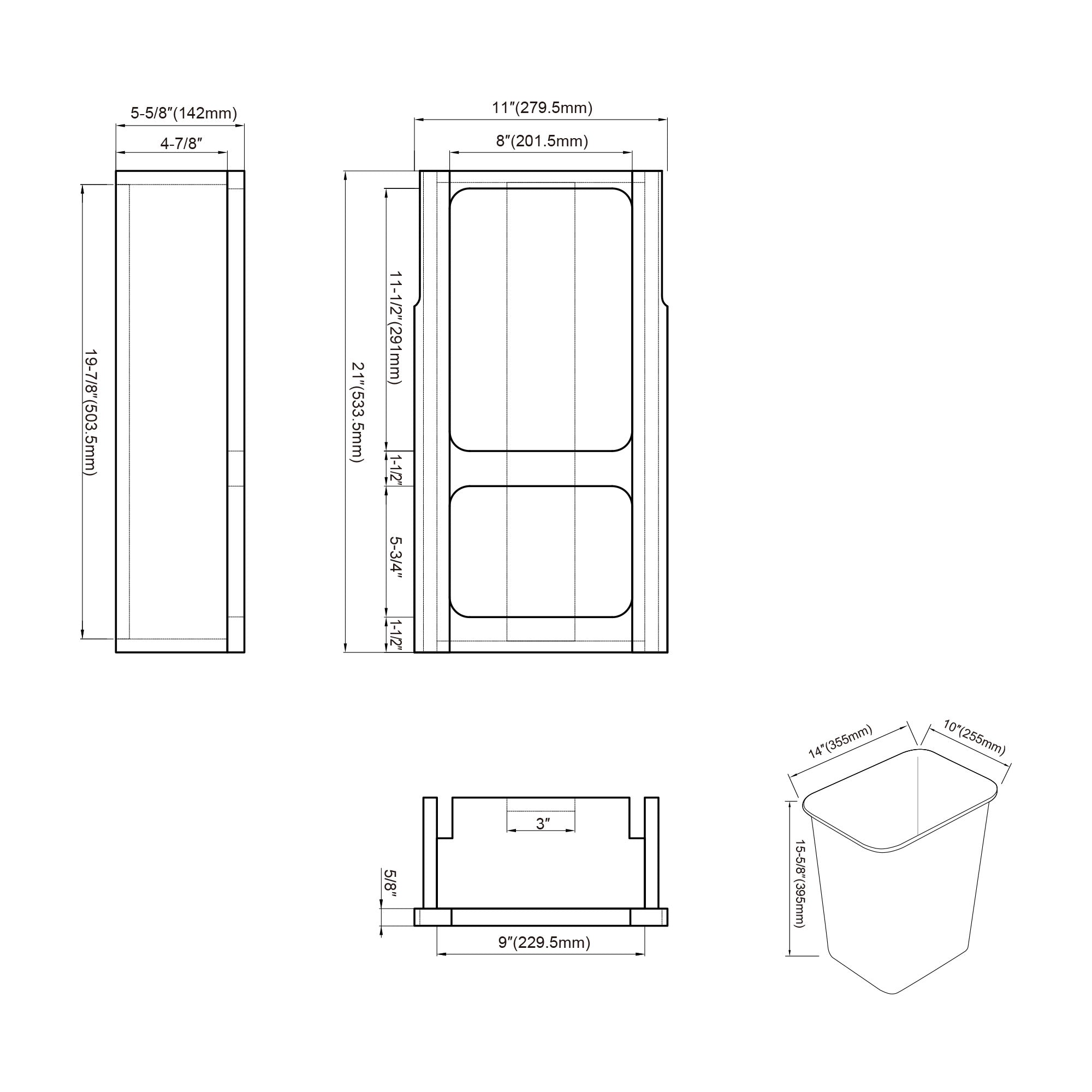 Pullout Waste Basket for B15-4006 0115