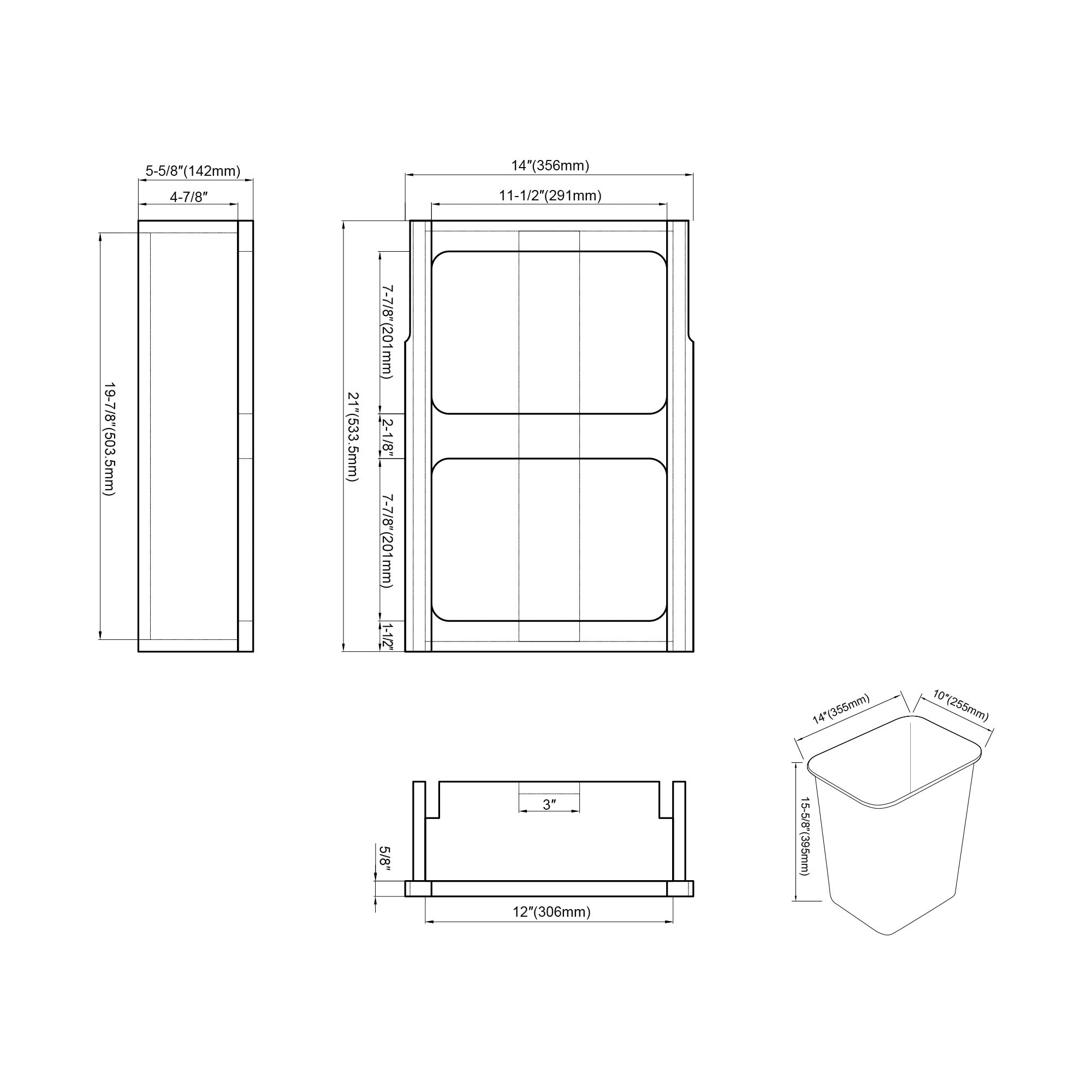 Pullout Waste Basket for B18-4006 0218