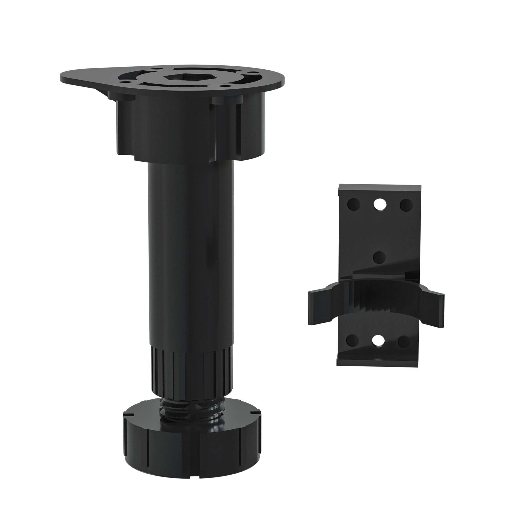 4007 Black Adjustable Legs /Clip(4Pcs -Set)