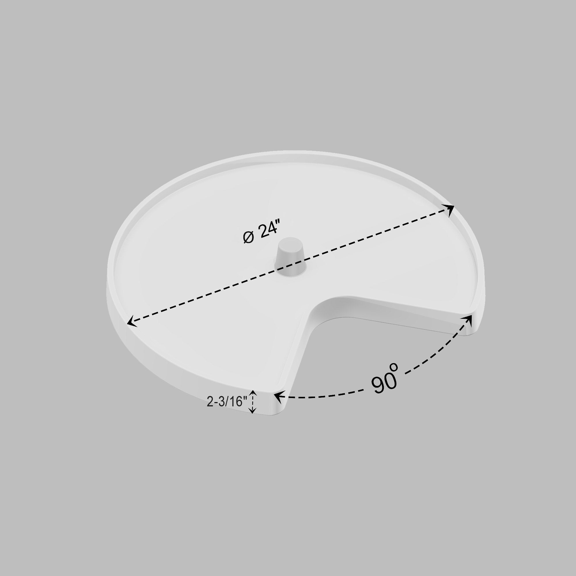 White Plastic Lazy Susan 270 - 4011 270 Series