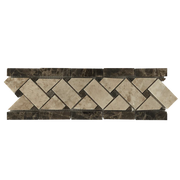 DARK EMPERADOR & CAPPUCINO POLISHED BASKETWEAVE BORDER