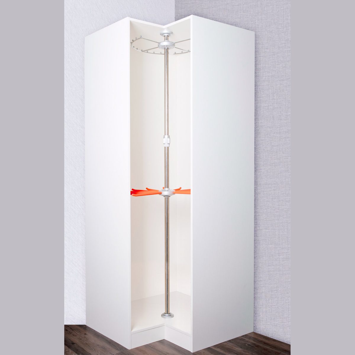 Pie Cut chrome Corner Revolving Rack-4050 270 28