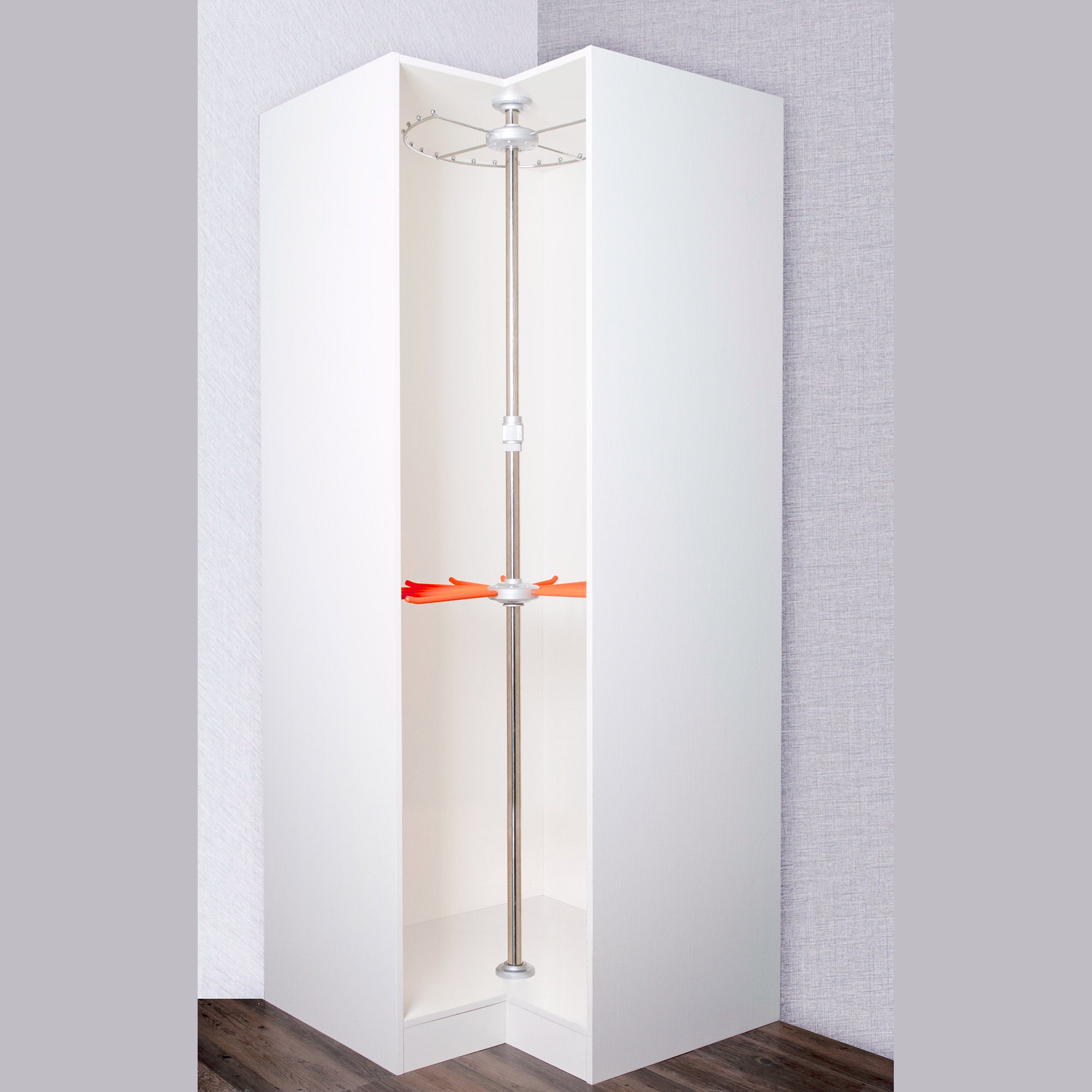 Pie Cut chrome Corner Revolving Rack-4050 270 28