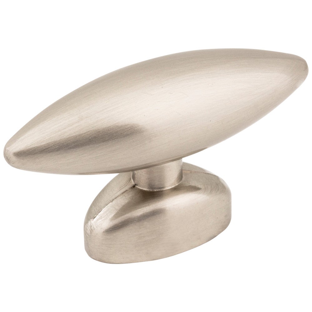 Hardware Resources 1-9/16" Overall Length Satin Nickel Football Verona Cabinet "T" Knob
