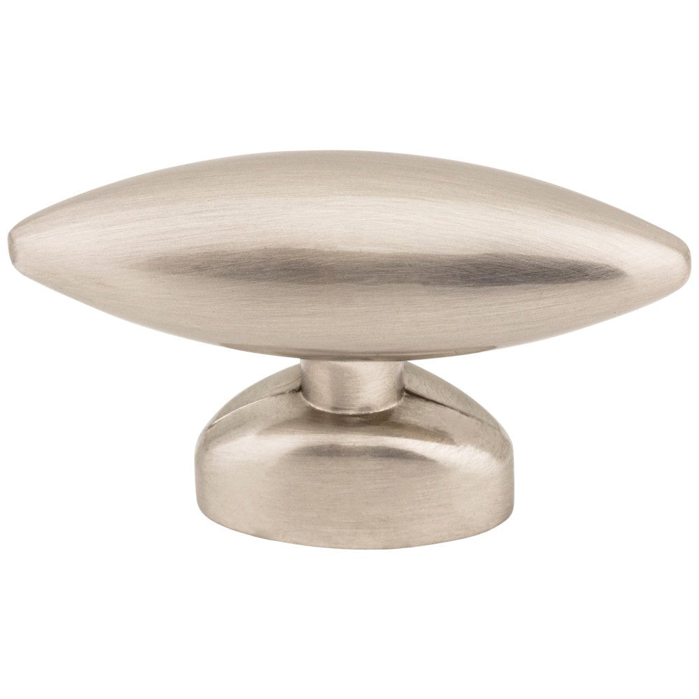 Hardware Resources 1-9/16" Overall Length Satin Nickel Football Verona Cabinet "T" Knob