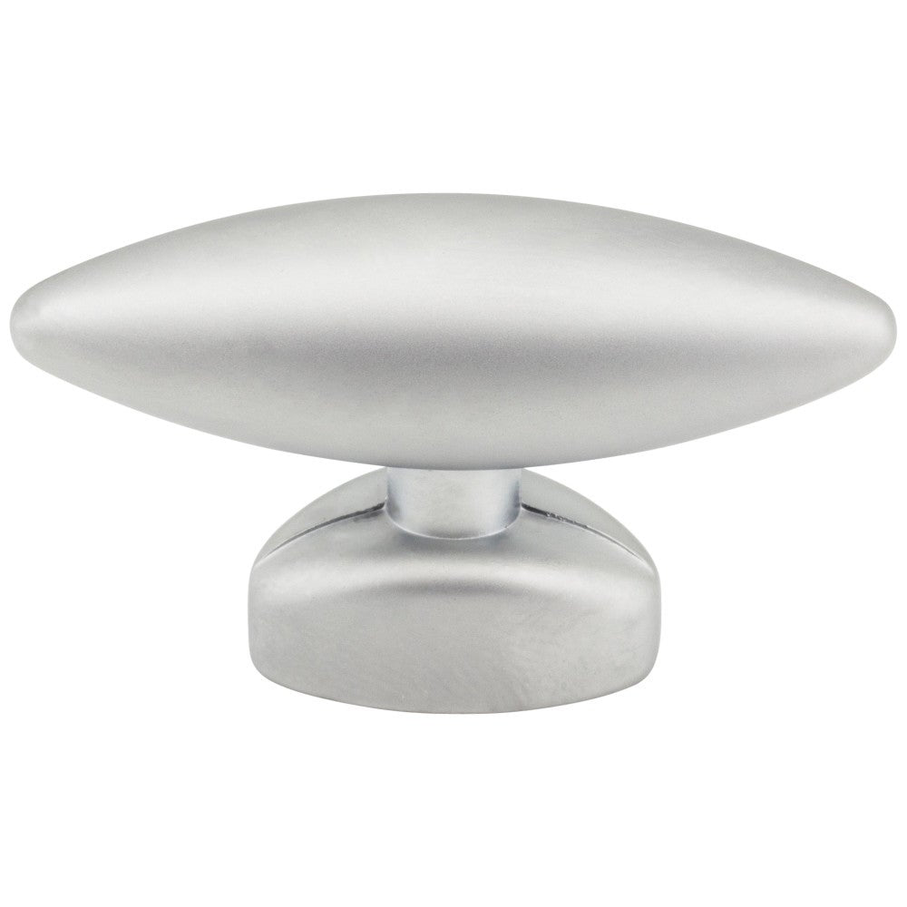 Hardware Resources 1-9/16" Overall Length Satin Nickel Football Verona Cabinet "T" Knob
