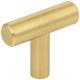 Hardware Resources 1-9/16" Overall Length Satin Nickel Naples Cabinet "T" Knob