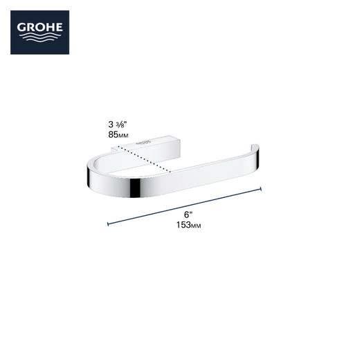 GROHE Selection Paper Holder Without Cover – 41068000 | 4 Finishes, StarLight Coating