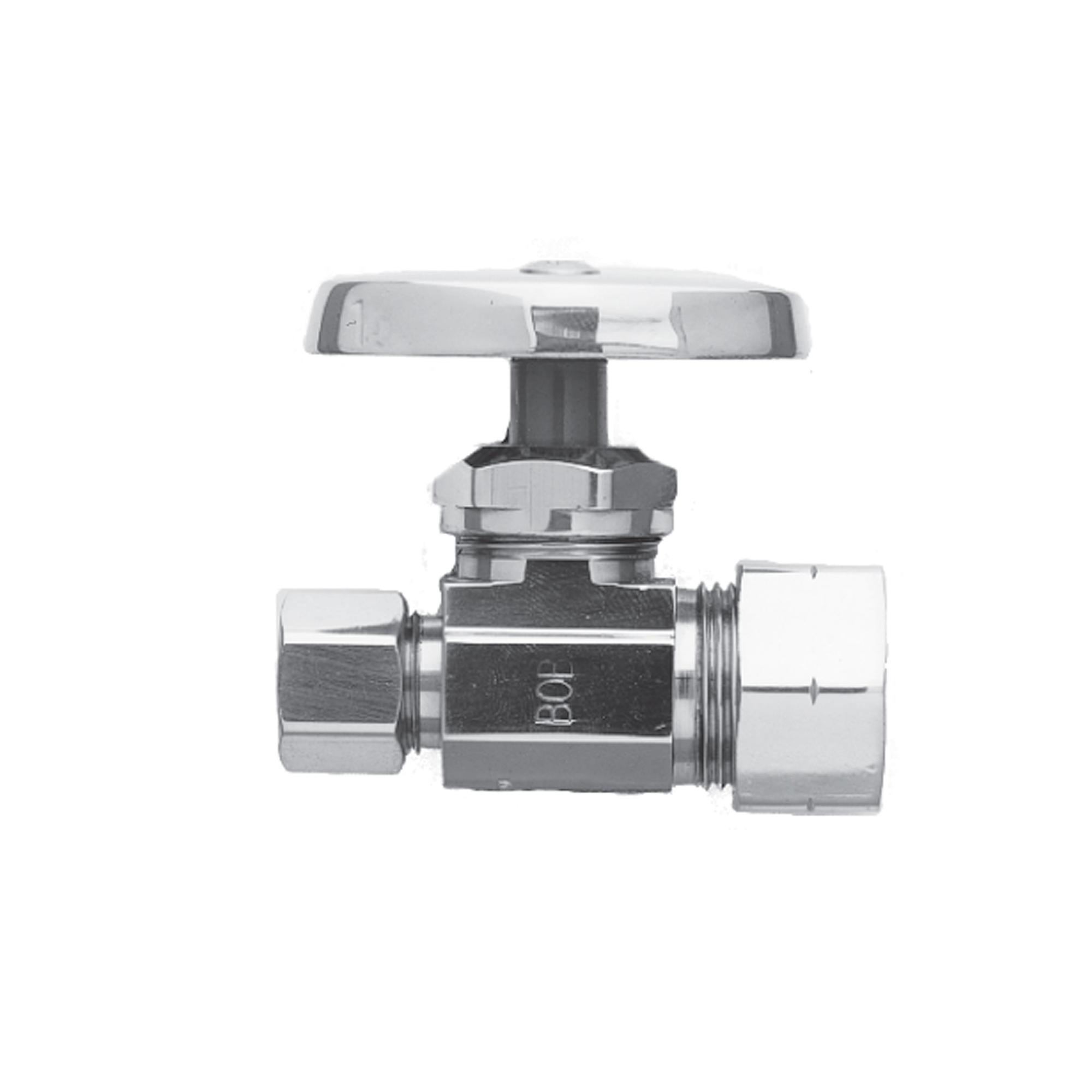 Newport Brass Brasstech Straight Valve, 1/2" Compression