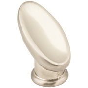 Hardware Resources 1-1/16" Overall Length Satin Nickel Oval Capri Cabinet Knob