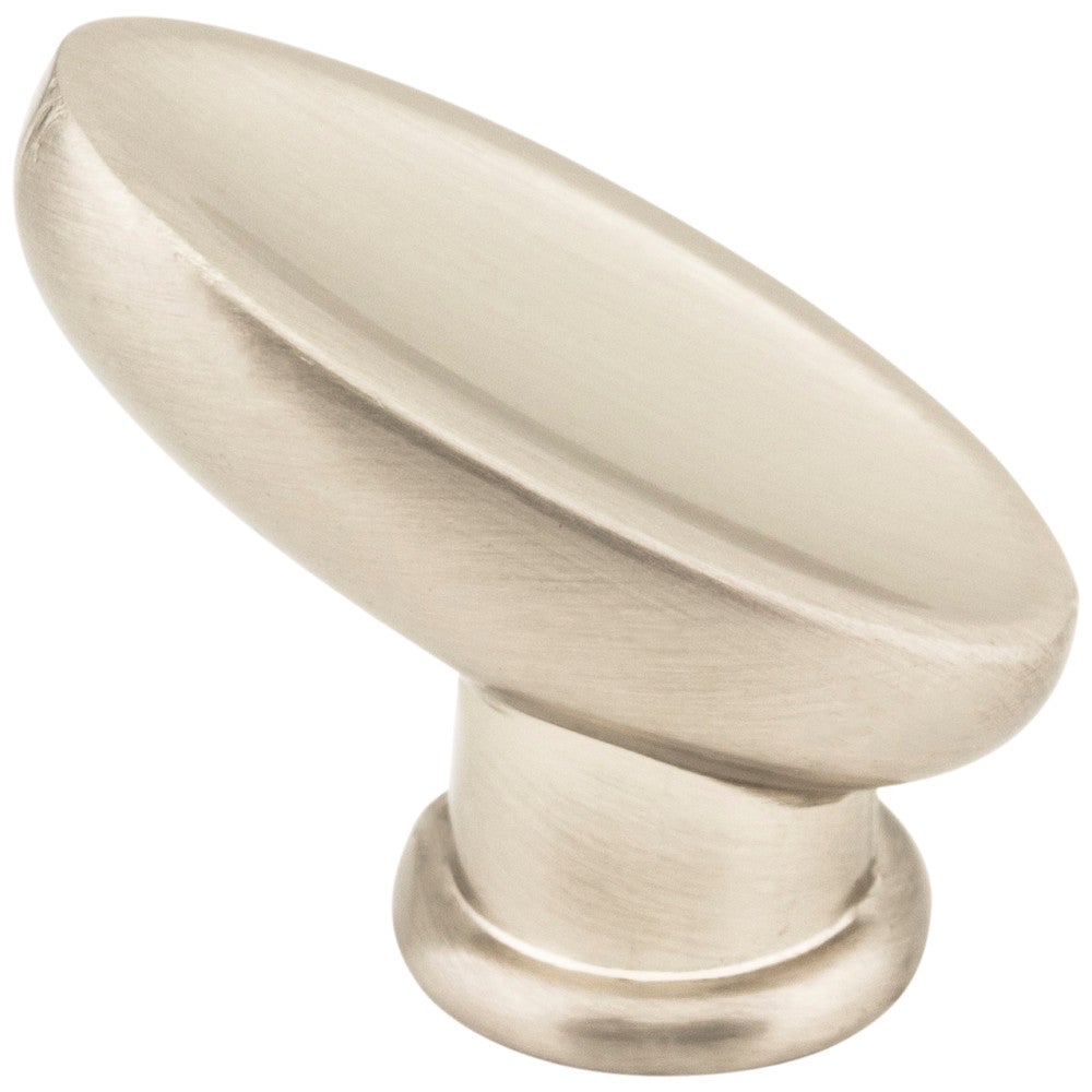 Hardware Resources 1-1/16" Overall Length Satin Nickel Oval Capri Cabinet Knob