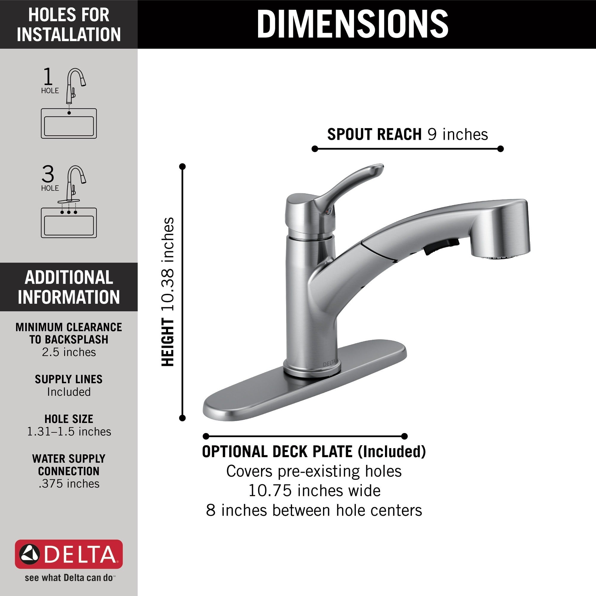 Delta Collins™ Single Handle Pull-Out Kitchen Faucet