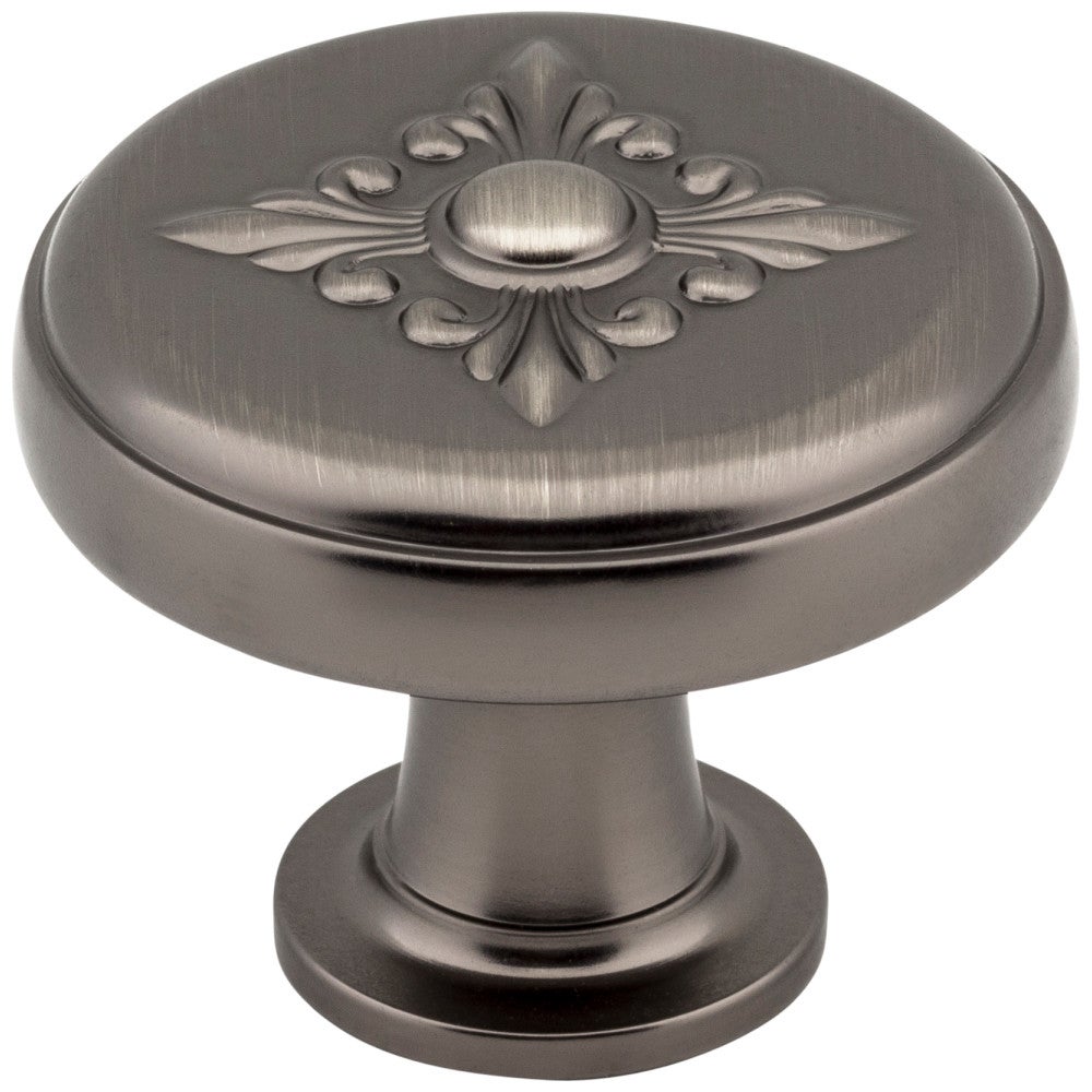 Hardware Resources 1-3/8" Diameter Satin Nickel Baroque Lafayette Cabinet Knob