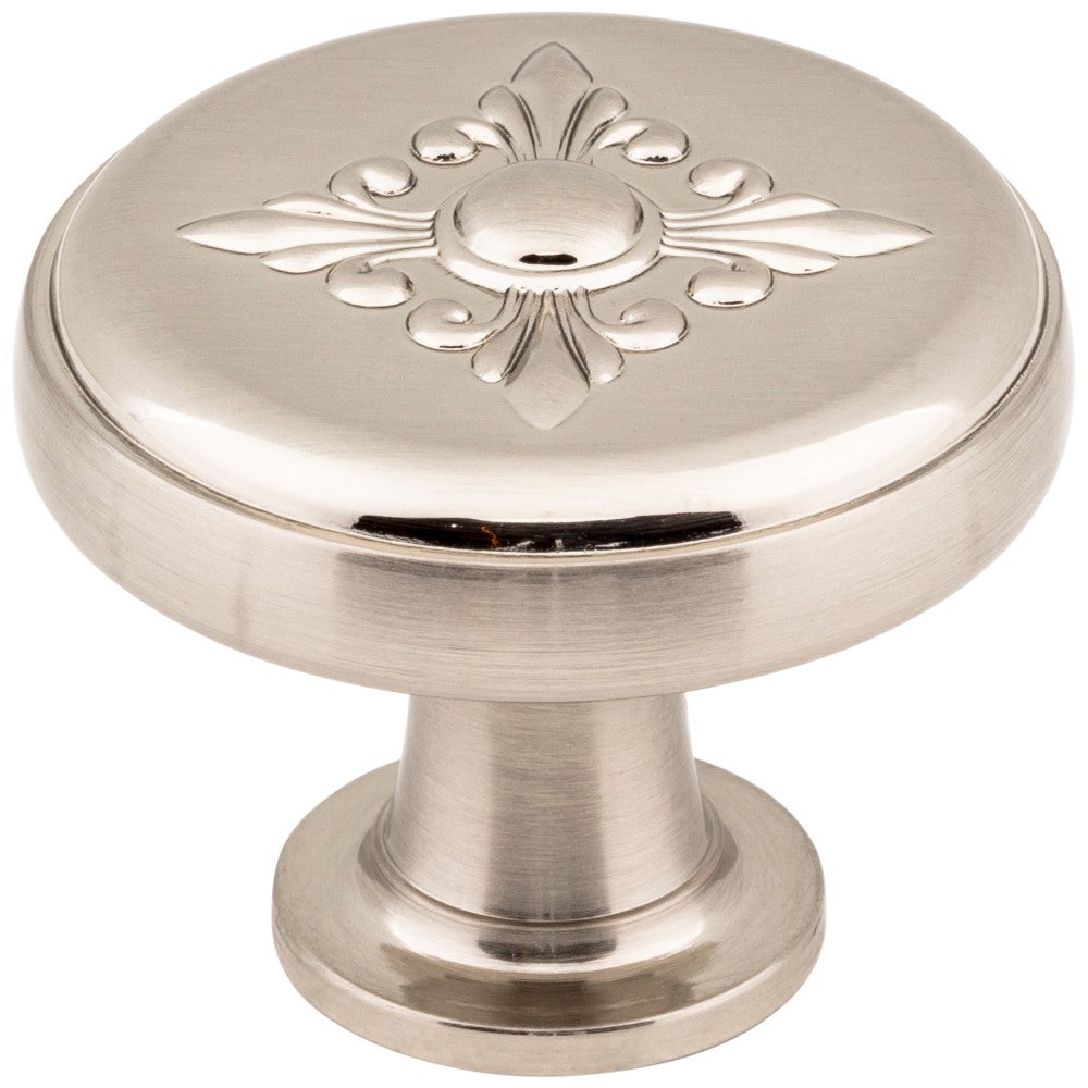Hardware Resources 1-3/8" Diameter Satin Nickel Baroque Lafayette Cabinet Knob