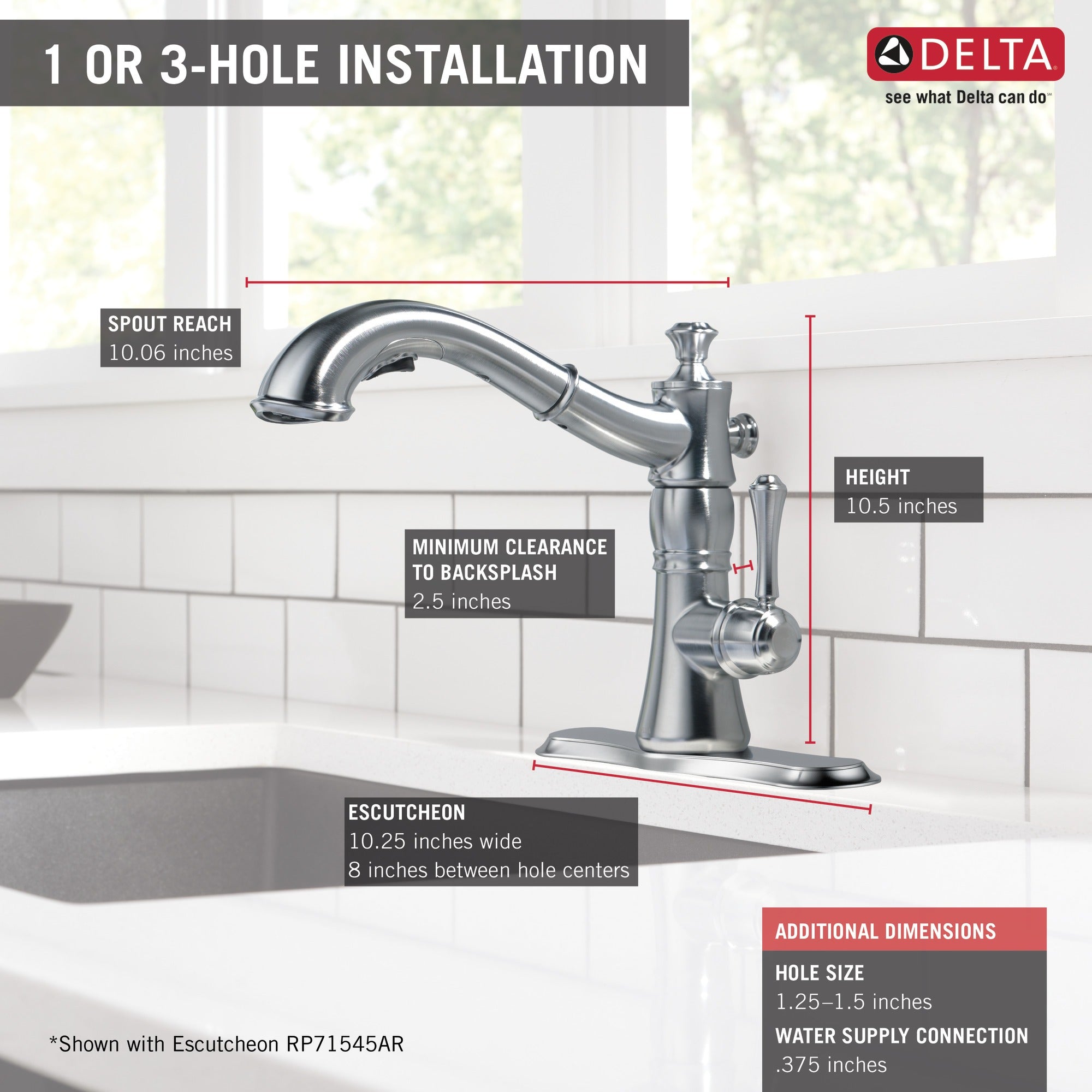 Delta Cassidy® Single Handle Pull-Out Kitchen Faucet