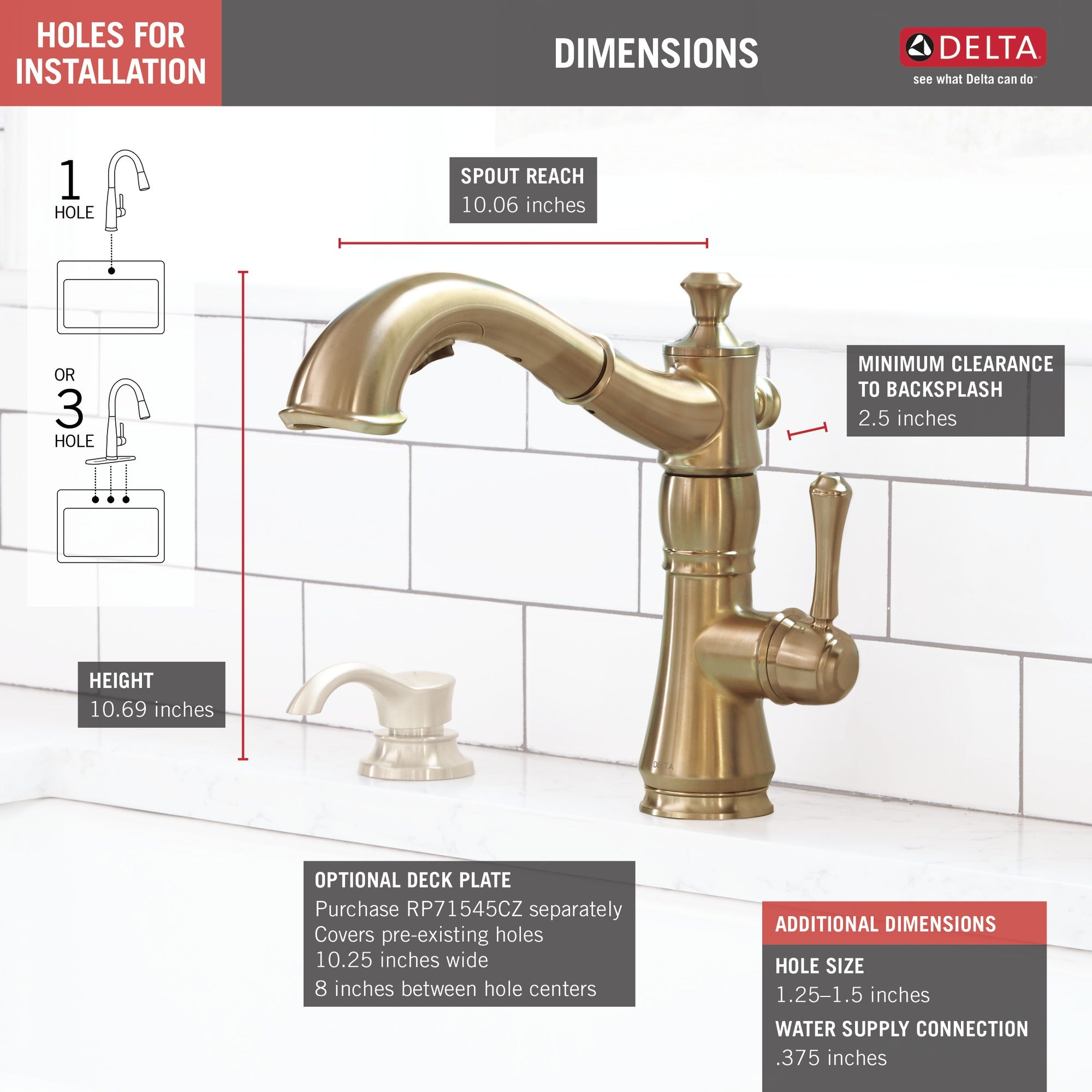 Delta Cassidy® Single Handle Pull-Out Kitchen Faucet