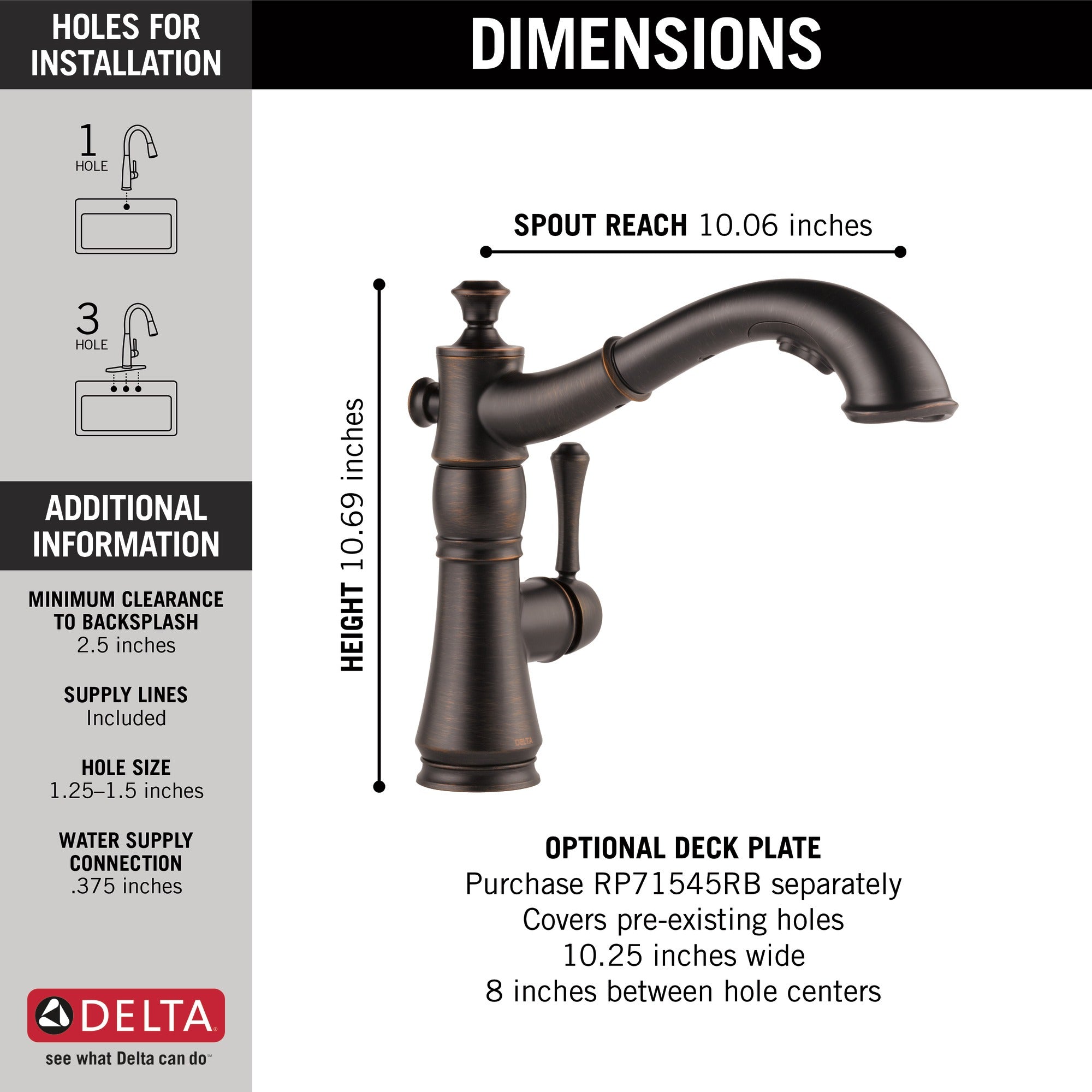 Delta Cassidy® Single Handle Pull-Out Kitchen Faucet