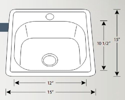 Fine Fixtures S202 15x15 Stainless Steel Top-Mount Single Bowl Sink