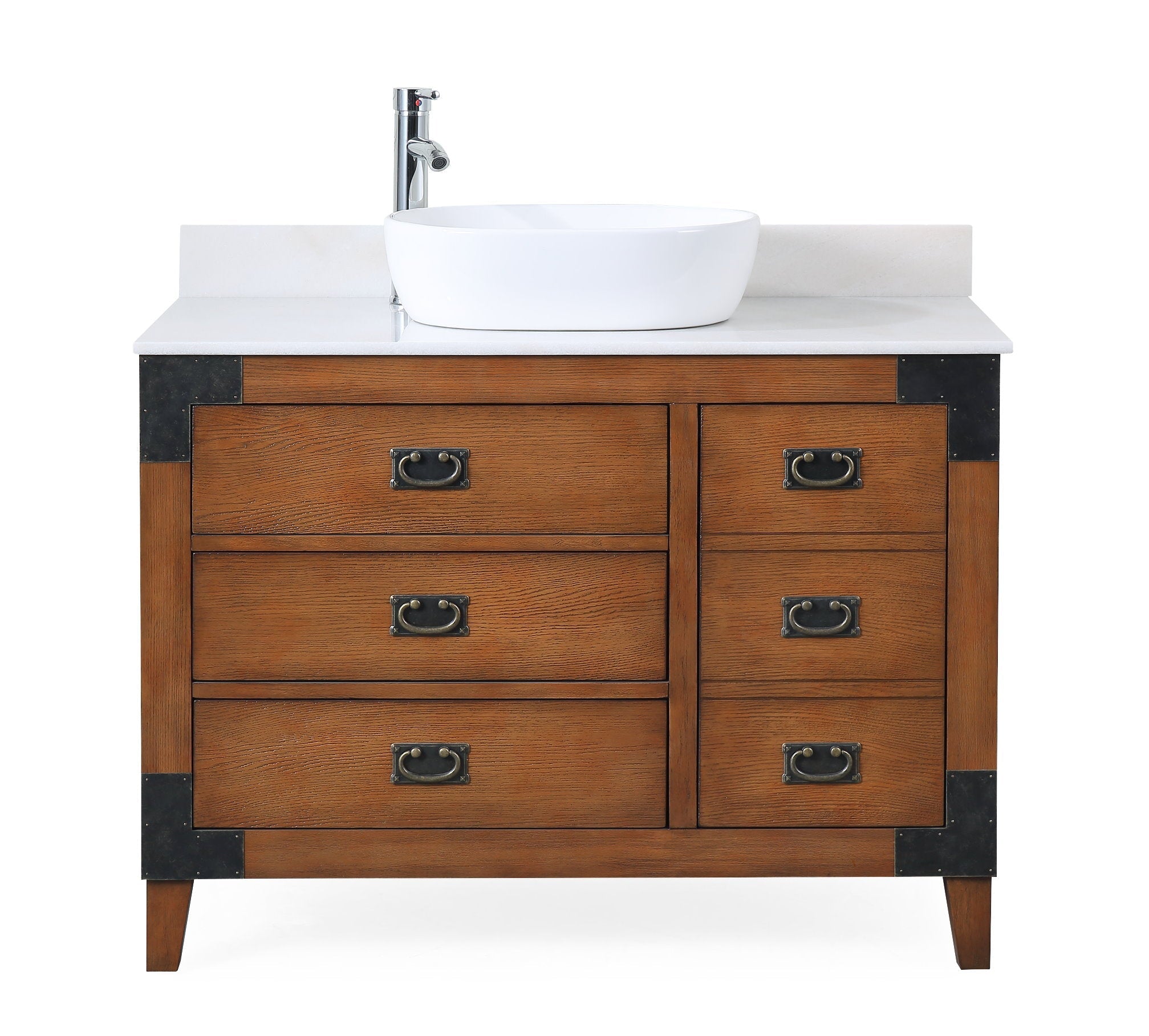 Chans Furniture CF-35542-BO 42" Benton Collection Vessel Sink Traditional Style Bathroom Vanity Akira