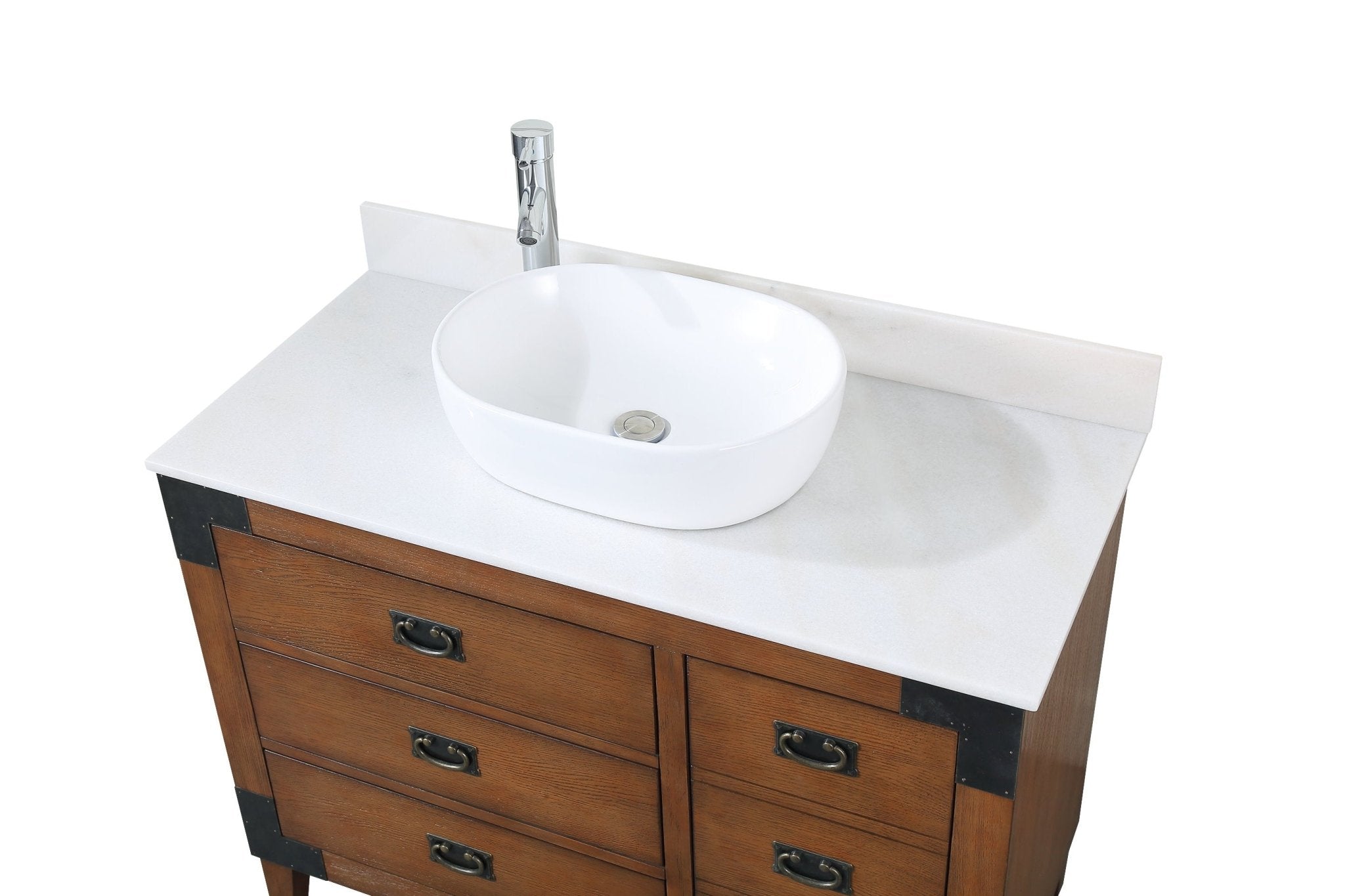 Chans Furniture CF-35542-BO 42" Benton Collection Vessel Sink Traditional Style Bathroom Vanity Akira