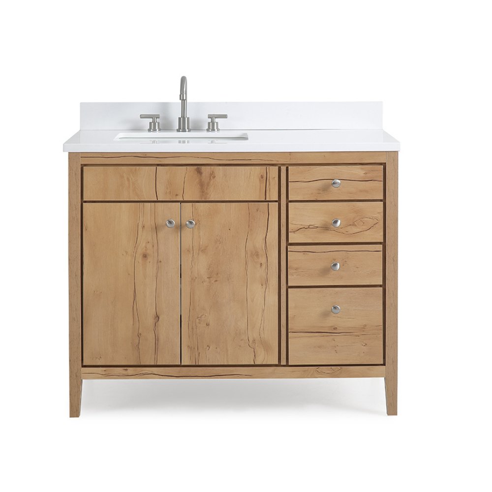 Chans Furniture 9838WD-36 36 inch Modern Style Beatrice Bathroom Sink Vanity in Wood Finish