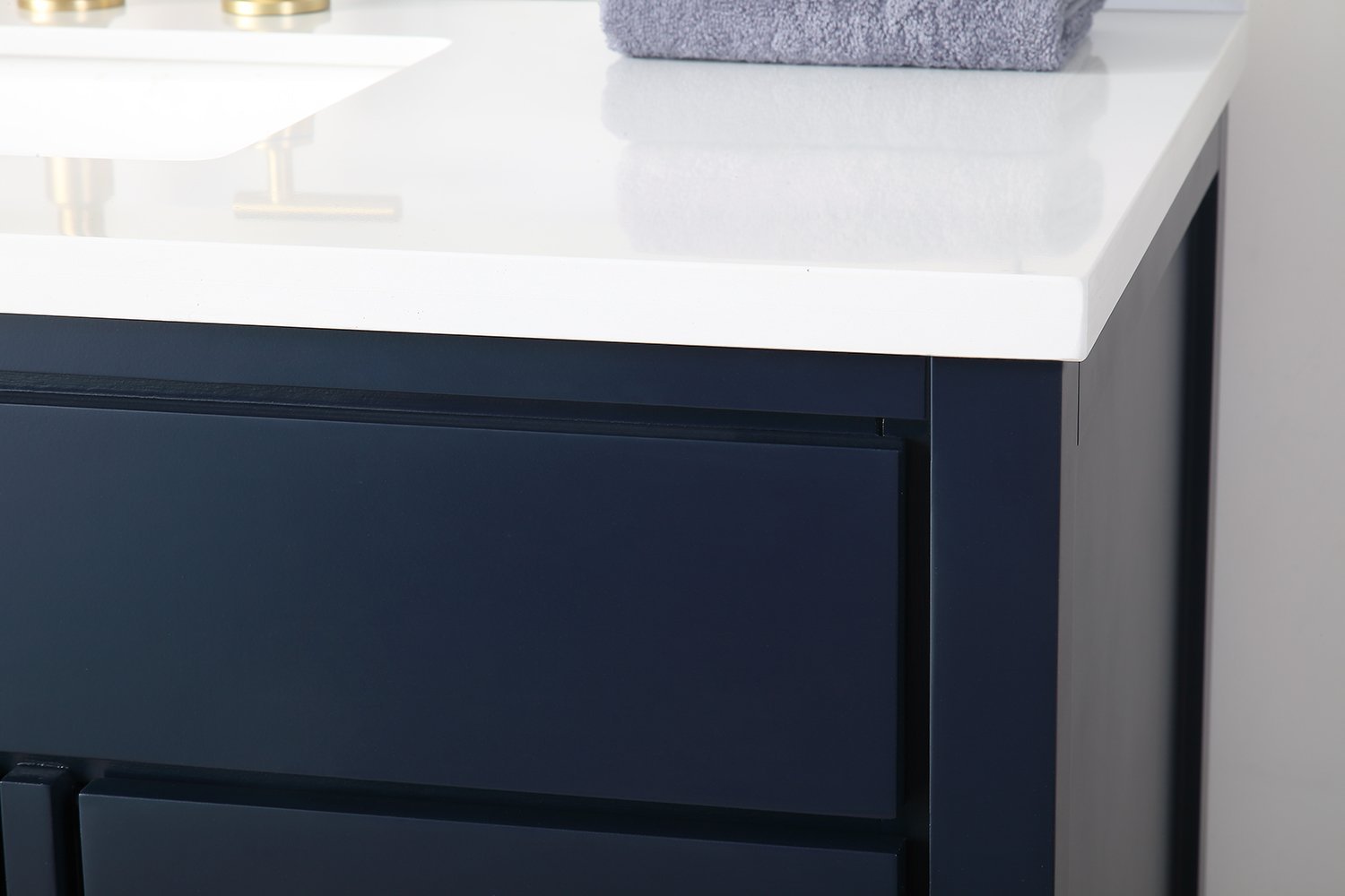 Chans Furniture TB-9444NB-V42-QT 42" Tennant Brand Beatrice Navy Blue Modern Bathroom Sink Vanity