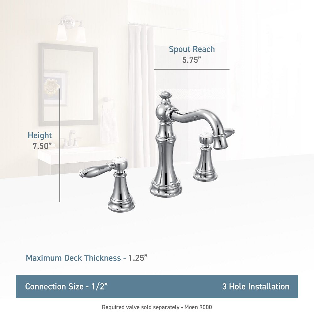 Weymouth Two-Handle High Arc Bathroom Faucet