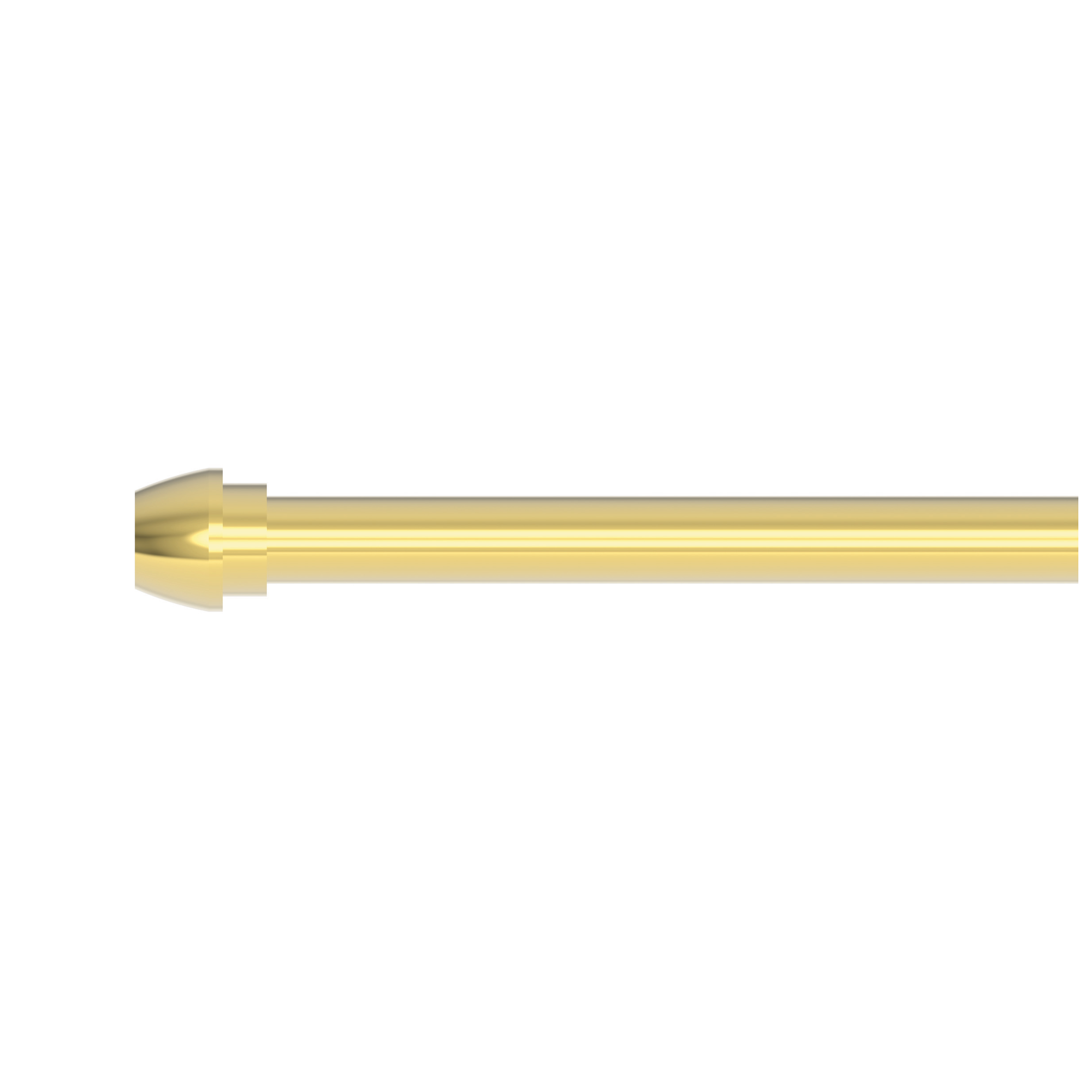 Newport Brass Brasstech 3/8" x 20" Rigid Supply Tube, Bull nose