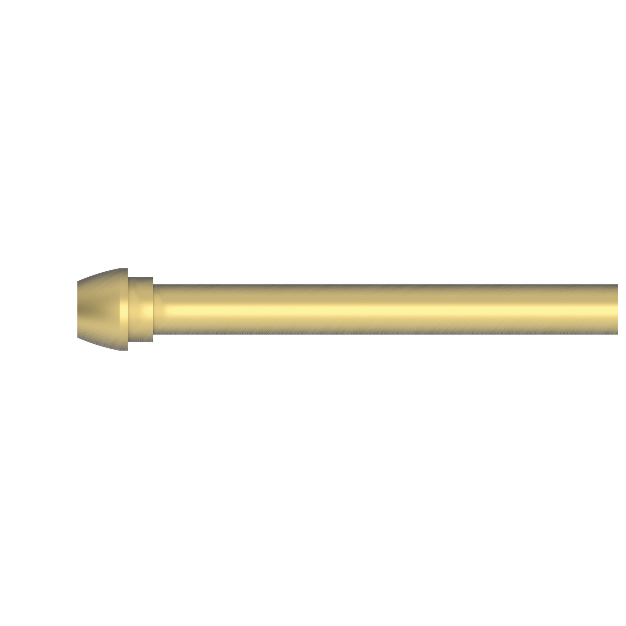 Newport Brass Brasstech 3/8" x 20" Rigid Supply Tube, Bull nose