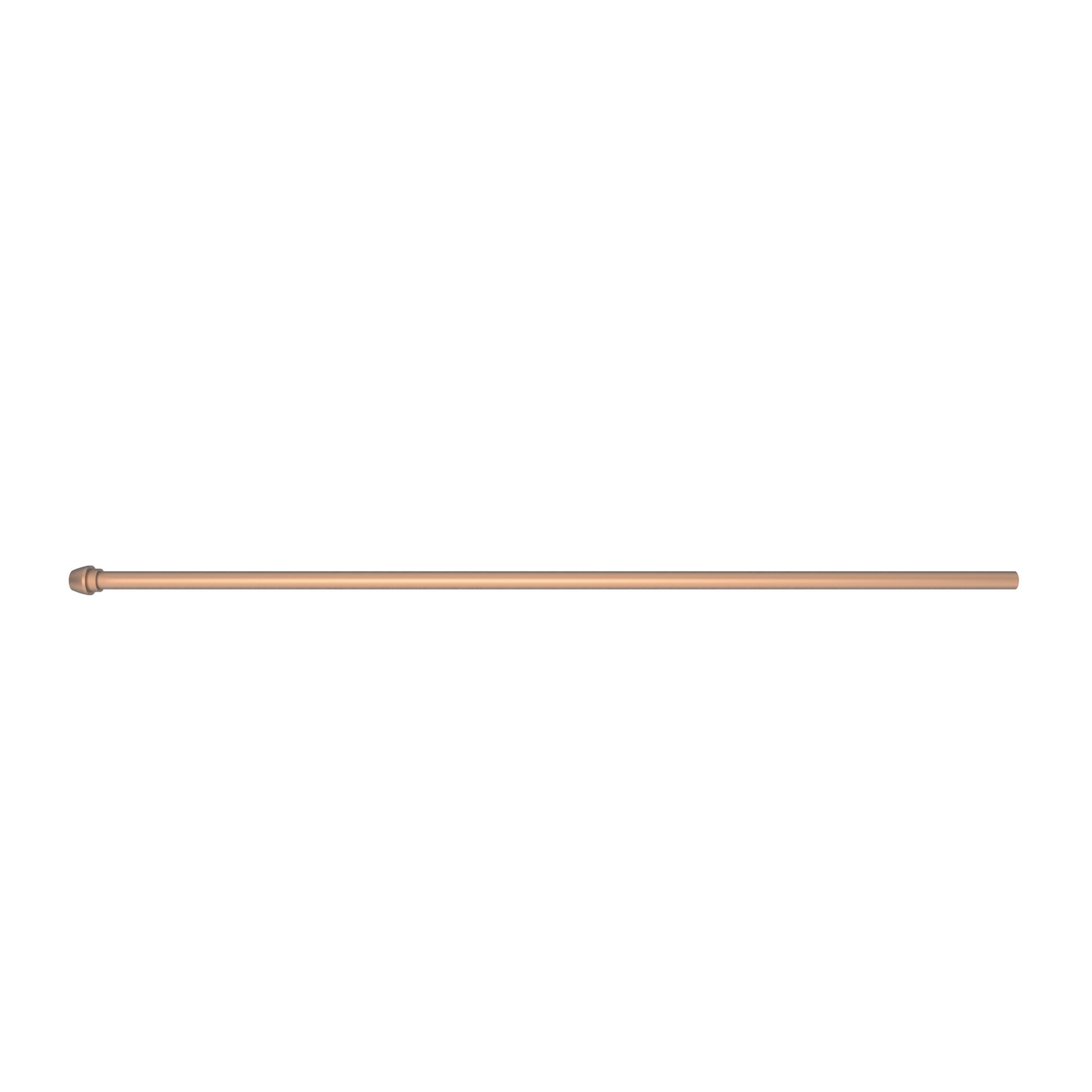 Newport Brass Brasstech 3/8" x 20" Rigid Supply Tube, Bull nose