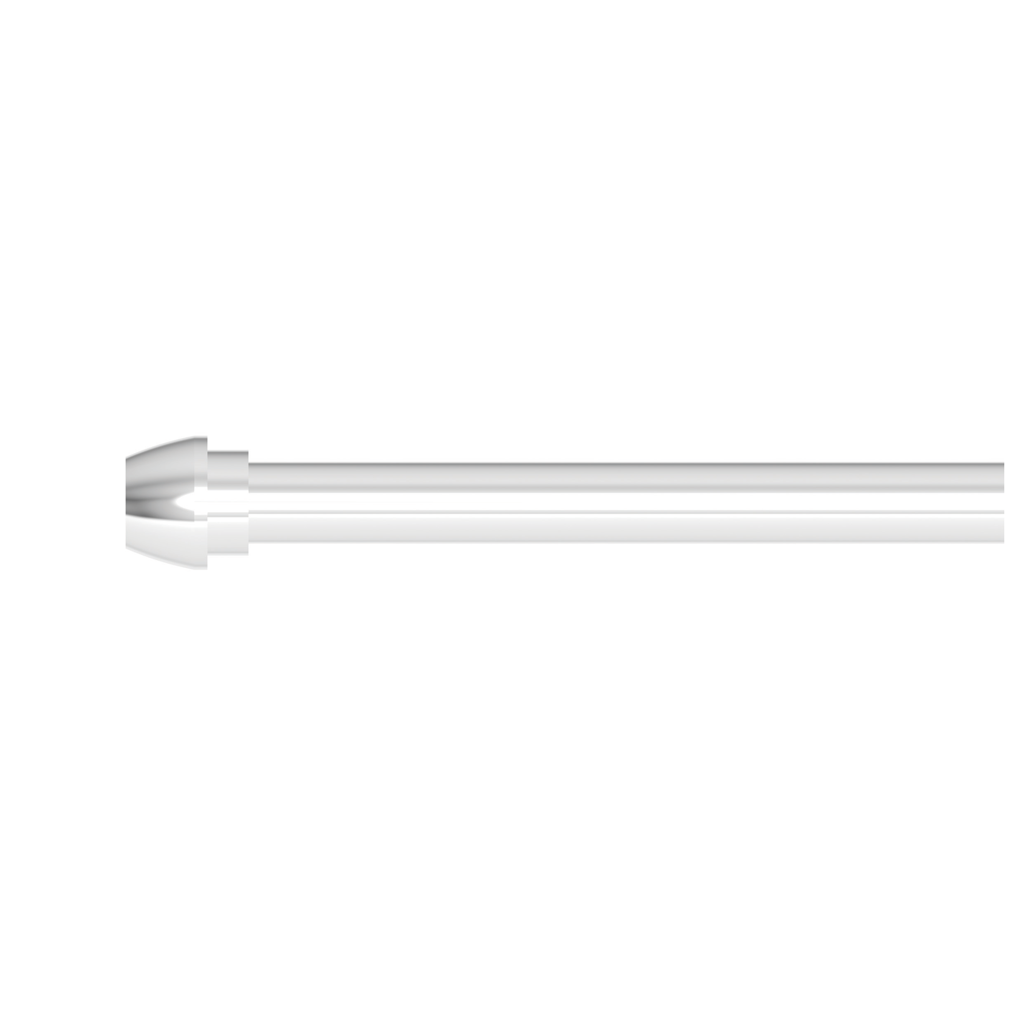 Newport Brass Brasstech 3/8" x 20" Rigid Supply Tube, Bull nose