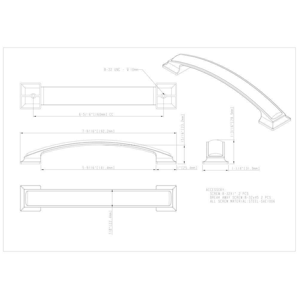 Hardware Resources 96 mm Center-to-Center Satin Nickel Square Annadale Cabinet Pull