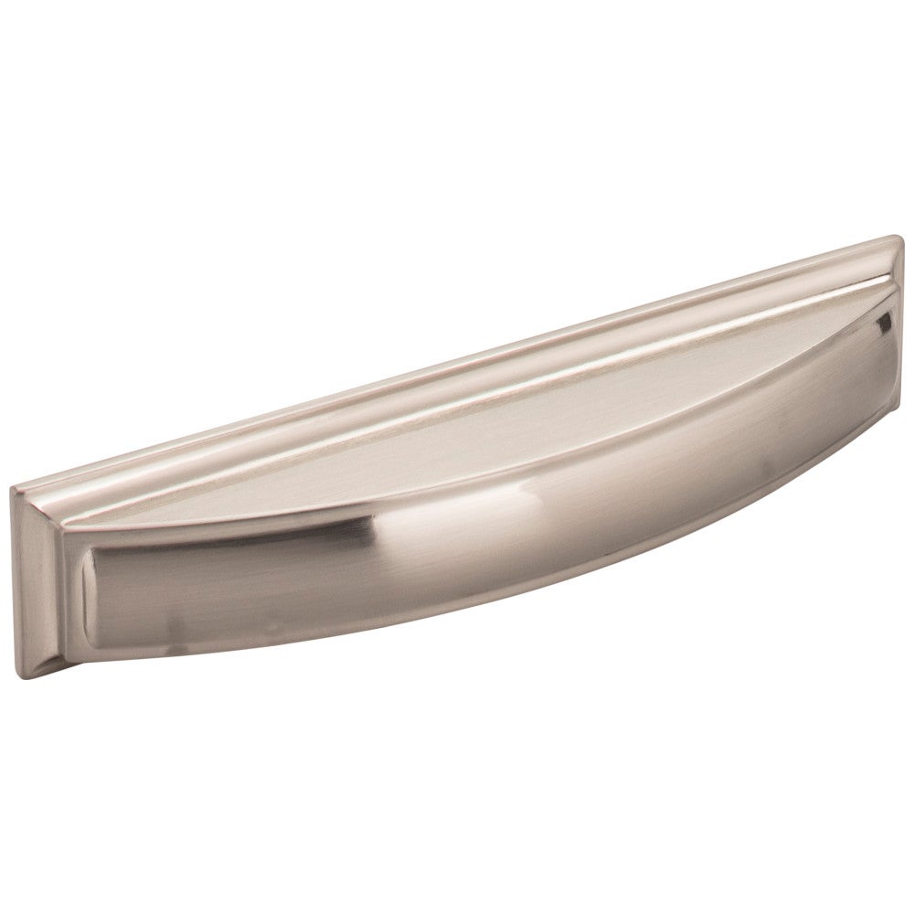 Hardware Resources 96 mm Center-to-Center Satin Nickel Square Annadale Cabinet Cup Pull