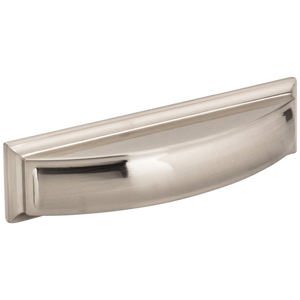 Hardware Resources 96 mm Center-to-Center Satin Nickel Square Annadale Cabinet Cup Pull