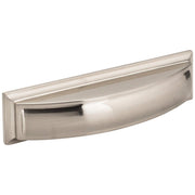 Hardware Resources 96 mm Center-to-Center Satin Nickel Square Annadale Cabinet Cup Pull