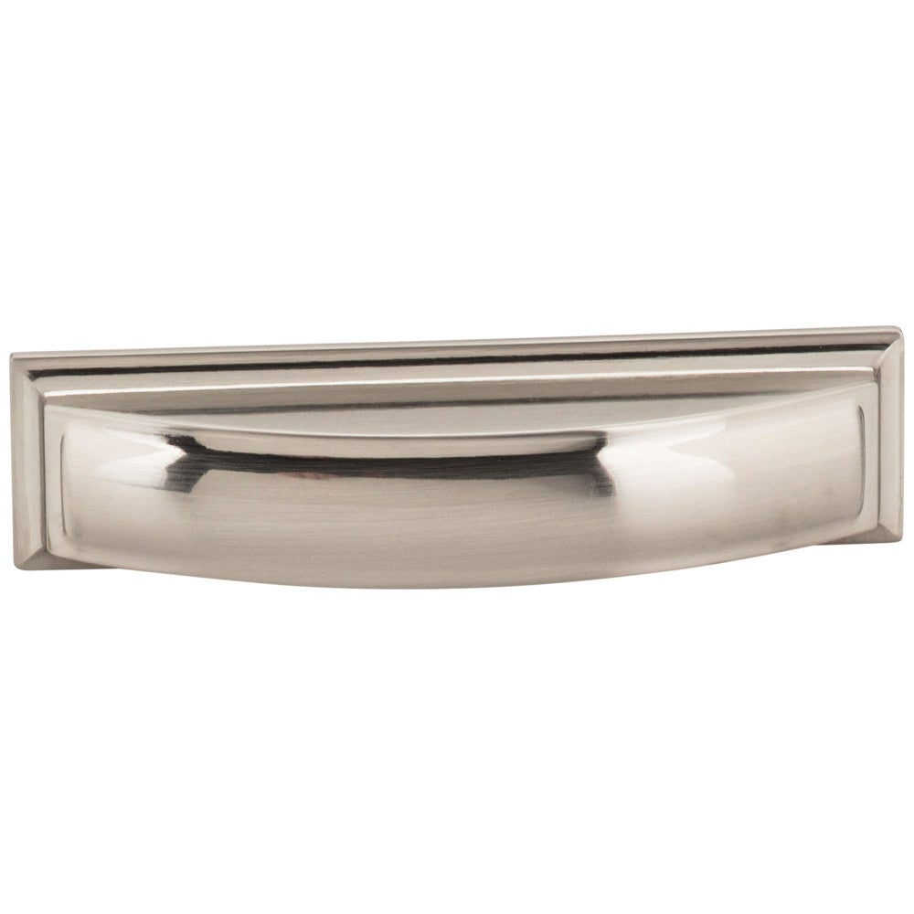 Hardware Resources 96 mm Center-to-Center Satin Nickel Square Annadale Cabinet Cup Pull
