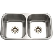 Houzer Elite 31 inch Stainless Steel Undermount 50/50 Double Bowl Kitchen Sink - ED-3108