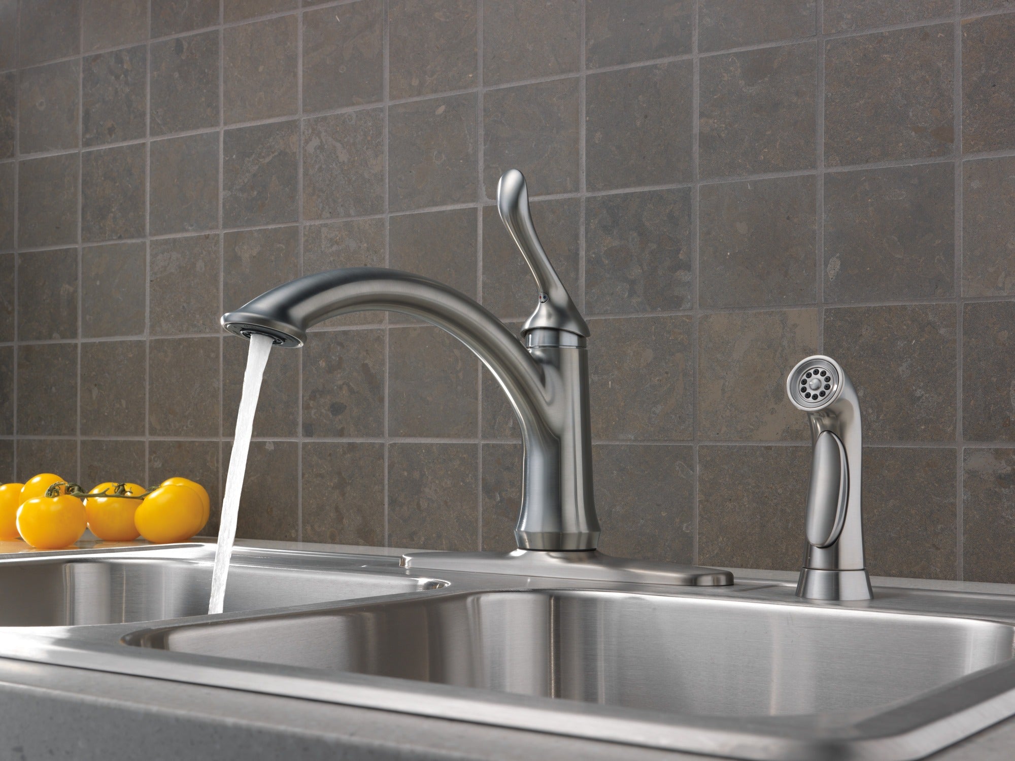 Delta Linden™ Single Handle Kitchen Faucet with Spray