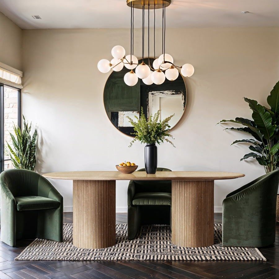 Messina 87" Travertine Dining Table