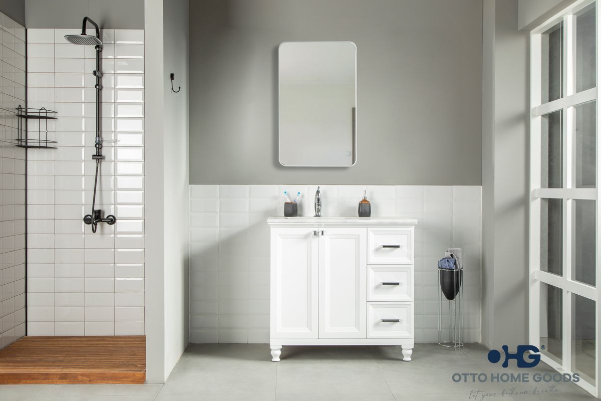 Isabel 36" White Bathroom Cabinet