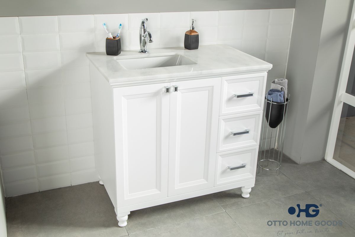 Isabel 36" White Bathroom Cabinet