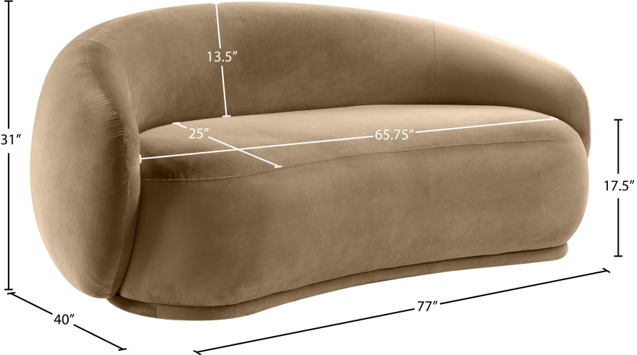 Emery 77" Velvet Upholstered Loveseat