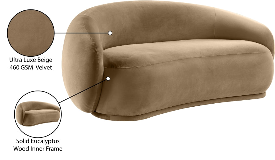 Emery 77" Velvet Upholstered Loveseat