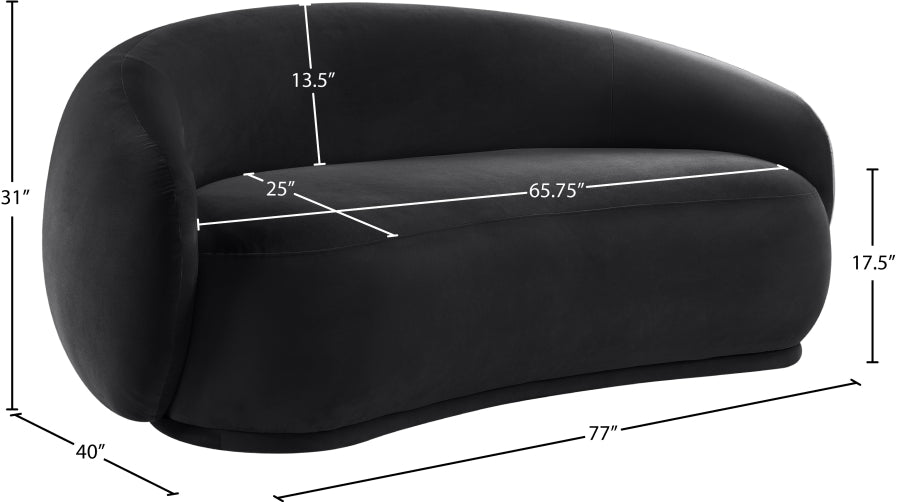 Emery 77" Velvet Upholstered Loveseat